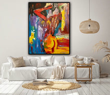 Load image into Gallery viewer, Nude love original abstract oil painting on canvas 100 x 80cm
