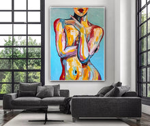 Load image into Gallery viewer, ‘Nude collection ’ original abstract oil painting on canvas 120 x 90cm

