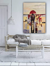 Load image into Gallery viewer, ‘London in the rain  &#39; original abstract oil painting on canvas 120x90cm
