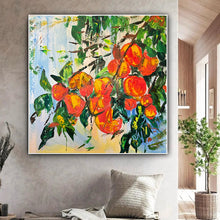 Load image into Gallery viewer, &#39; Orange tree&#39; original oil painting on canvas 77 x 77cm
