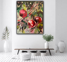 Load image into Gallery viewer, Pomegranate tree original abstract oil painting on canvas 76 x 60cm
