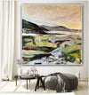 ‘Lake District’  abstract original oil painting  on canvas 100x100cm