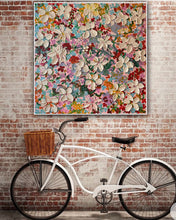 Load image into Gallery viewer, &#39;Floral garden&#39; original abstract oil painting on canvas from Sabina Swan Art
