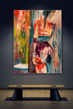 Load image into Gallery viewer, ‘Nude in Paris ‘ original abstract oil painting on canvas 100 x 80cm
