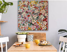 Load image into Gallery viewer, &#39;Floral garden&#39; original abstract oil painting on canvas from Sabina Swan Art
