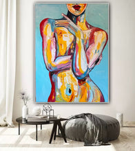 Load image into Gallery viewer, ‘Nude collection ’ original abstract oil painting on canvas 120 x 90cm
