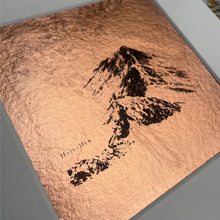 Load image into Gallery viewer, &#39;Lake District Mountains&#39; Original Copper Leaf Silkscreen Print
