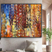 Load image into Gallery viewer, ‘Sea of flowers reflections’ original abstract oil painting on canvas 120x100cm
