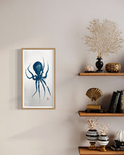 Load image into Gallery viewer, Gyotaku Octopus in Blue
