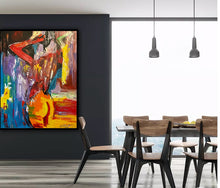 Load image into Gallery viewer, Nude love original abstract oil painting on canvas 100 x 80cm
