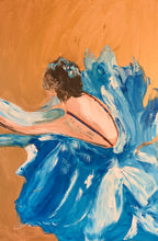 Load image into Gallery viewer, &#39;Ballet in blue&#39; original oil painting on canvas 90 x 60 cm
