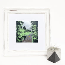 Load image into Gallery viewer, &#39;Spring Swims&#39; Original Handmade Silk Screen Print on Silver Leaf
