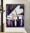 ‘Grand piano’ original abstract oil painting on canvas 100x 80cm