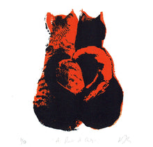 Load image into Gallery viewer, &#39;A Pair of Cats&#39; Original Silkscreen Print
