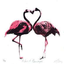 Load image into Gallery viewer, &#39;A Pair of Flamingos&#39; Original Silkscreen Print
