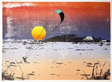 Load image into Gallery viewer, &#39;Sunset Kitesurf&#39; Original Silkscreen Print
