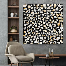 Load image into Gallery viewer, Pebbles original abstract oil painting on canvas 100 x 100cm
