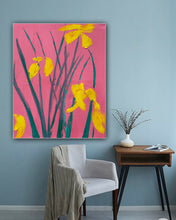Load image into Gallery viewer, Yellow flowers original abstract oil painting on canvas 76 x 60cm richter style
