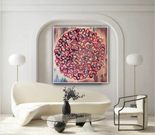Load image into Gallery viewer, Love parallel original abstract oil painting on canvas 90x90cm

