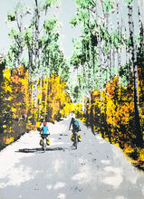 Load image into Gallery viewer, &#39;Sleep Eat Ride&#39; Cycling Original Silkscreen Print
