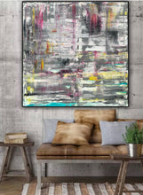 Load image into Gallery viewer, Reflection II original abstract oil painting on canvas Richter style 100 x 100
