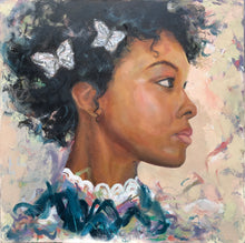 Load image into Gallery viewer, Reign On | 50 x 50cm Oil Portrait (Framed: white)
