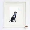 'Curious' Boxer Dog and Butterflies Original Silkscreen Print