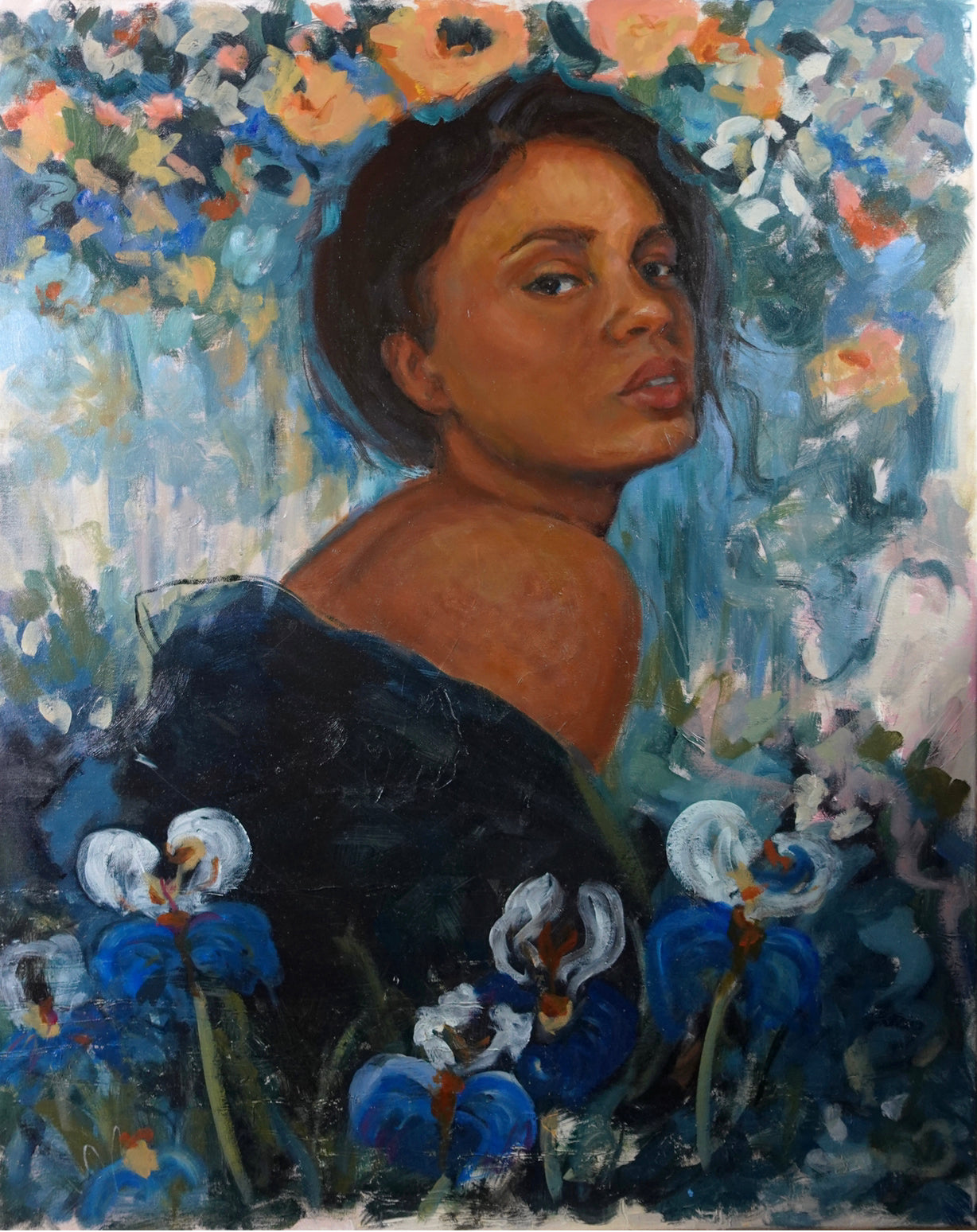 Iris Blue | Large Oil Painting