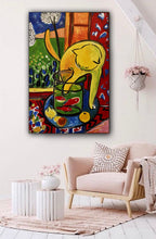 Load image into Gallery viewer, ‘Great Cat’ original abstract oil painting on canvas 52cm x 76cm
